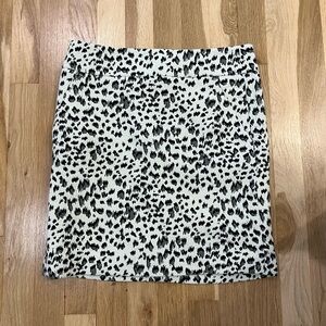 LOFT Black and White Mini Pencil Skirt NWT